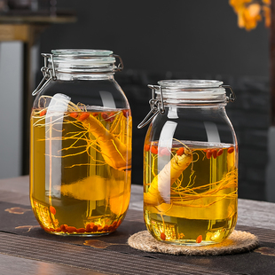 泡酒玻璃瓶子高档密封酒坛子装酒容器人参药酒罐专用酒瓶空瓶10斤