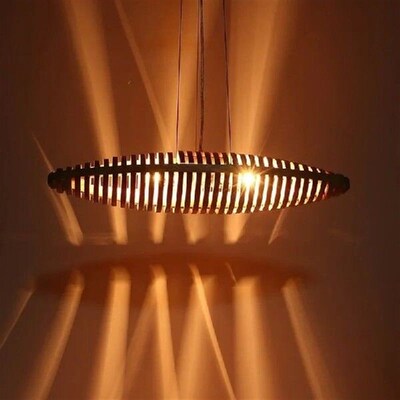 2021 New Creative Modeling Solid Wood Ceiling Chandelier