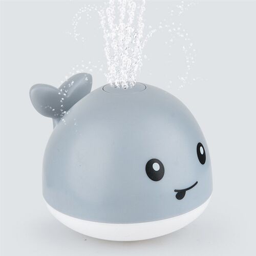 Electric Cartoon Whale Flashing Ball Water Squirting Sprinkl