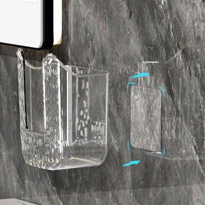 Wall Mounted Tissue Box Holder Easy to Refill Tissue
