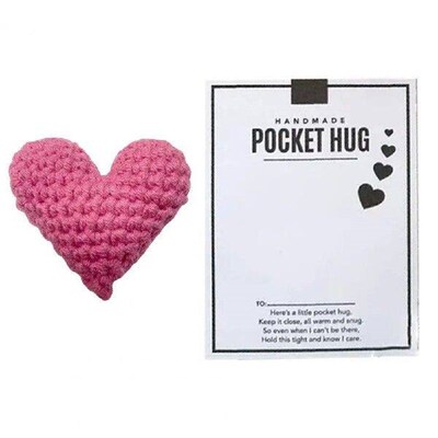 Cheer-up Gift Crocheted Heart Decoration Handmade Crocheted