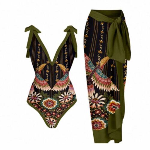 One Piece Bikini Swimsuit &Wrap Skirts 2023 New Summer Women