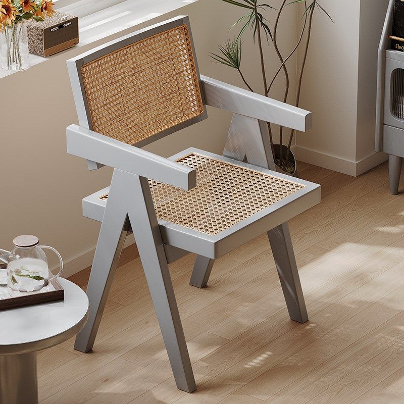 恬梦家居昌迪加尔休闲阳台椅全实木k字椅客厅小沙发复古中式藤编,住宅家具,阳台椅,淘宝优惠券,粉丝福利购,淘宝优惠卷