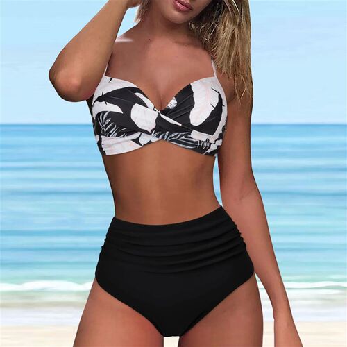 Women High Waisted Bikini Set Sexy Two Piece Tankini Swimsui