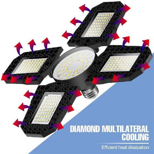 200W/300W/400W LED Garage Light E27 Bulb Foldable Ceiling