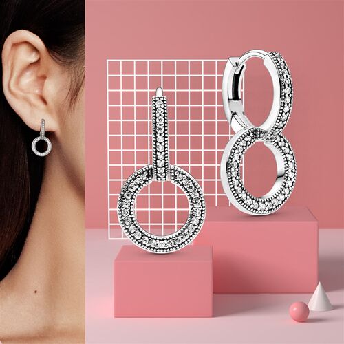 2022 New Fashion Silver Color Earring Asymmetrical Heart Hoo