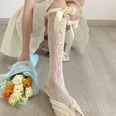 Spring Summer Japanese Style Bow Bandage For Girls Rose Flow