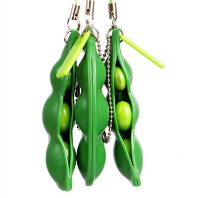 Pea Keychain Decompression toys fidget toys Edamame Toys unl