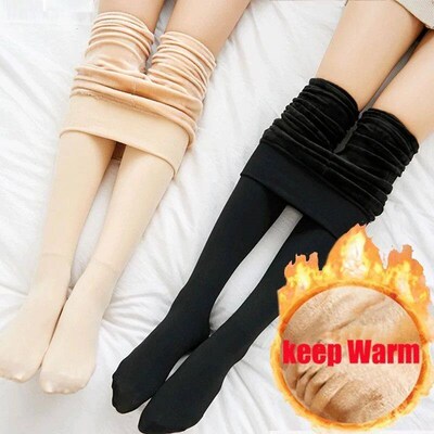 Winter Leggings for Women Warm Thick Leggins Solid Color Vel