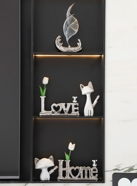 202新款酒柜电视柜壁龛装饰品摆件高档客厅家居软装玄关装摆设