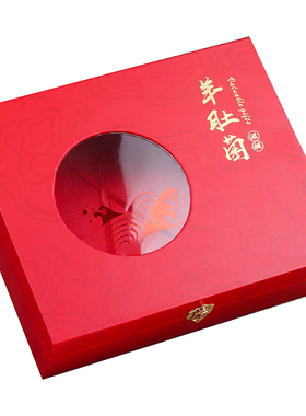 新款红色羊肚菌包装盒名贵通用礼品盒100克0克礼盒喜庆过年送礼