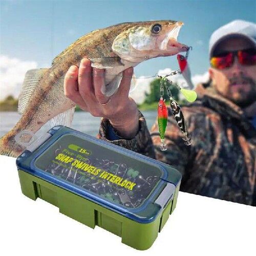 Fishing Lure Snap Clips 15X Shrimp Fishing Lock Snap