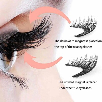 3D Natural Magnetic Eyelashes,With 5 Magnetic Lashes Shippin