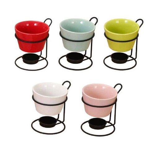 Fondue Pot Set with Rack Cheese Fondue Pot Ceramic Hot Pot