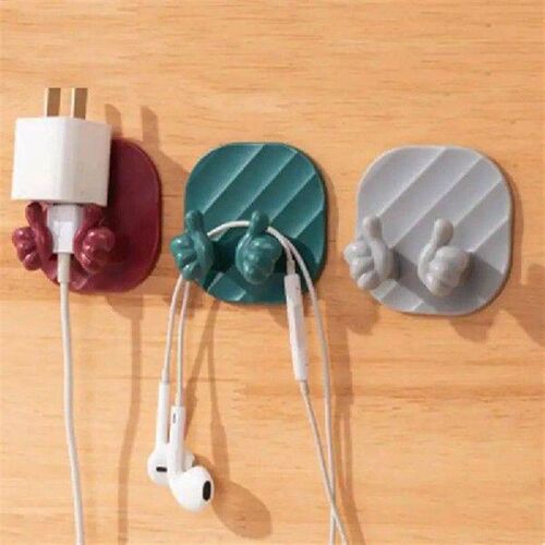 1/2SETS Punch Free Plug Hook Kitchen Office Data Line