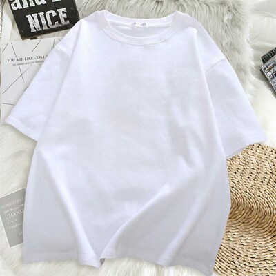 Vintage Women Oversized Short Sleeve Shirt Man Summer Hip Ho
