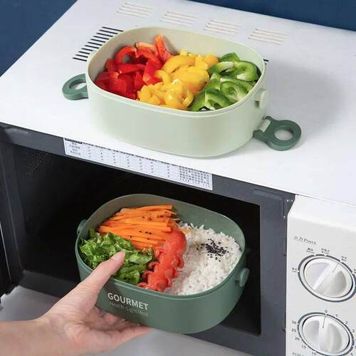 Bento box lunch box, stackable 3-layer food container, leak-