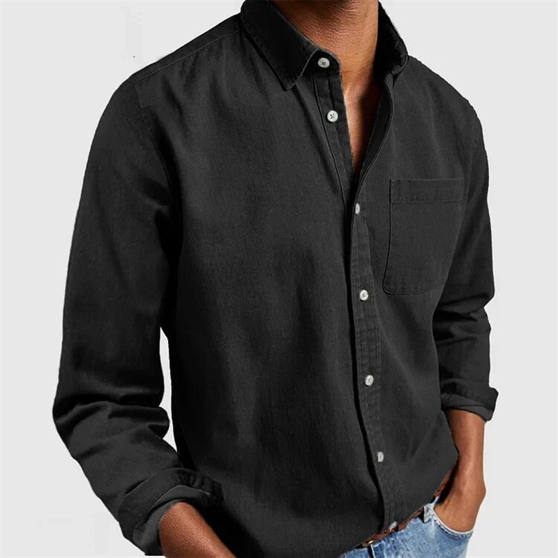 2025 E-commerce Independent Station Mens Shirt Long Sleeve - 实物图