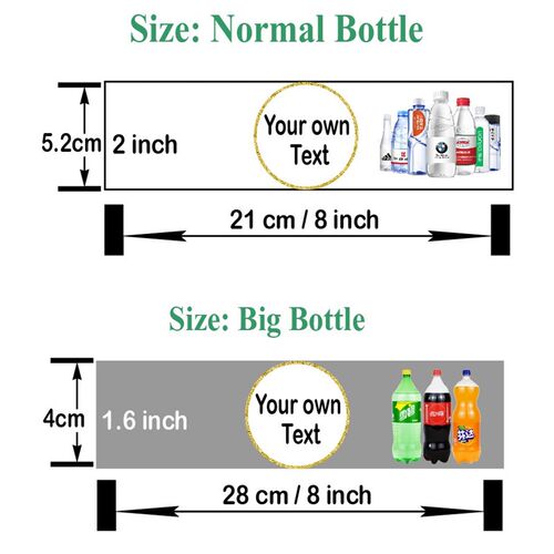 20pcs Personalized Bear Boy Baby Shower Water Bottle Wine C