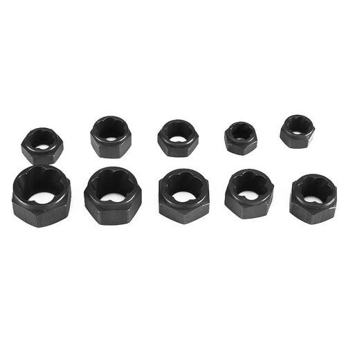 10Piece Aluminum Box Broken Threaded Nut Bolt Remover Socket