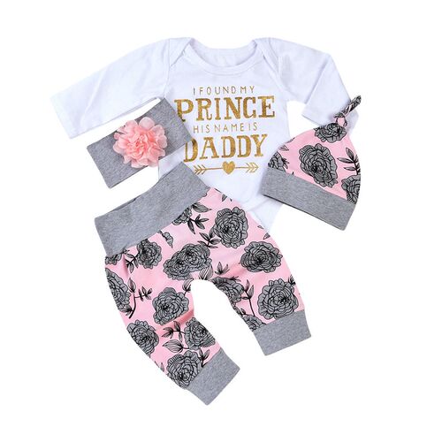 Citgeett Princess Set Newborn Baby Girls Daddy Tops Romper +