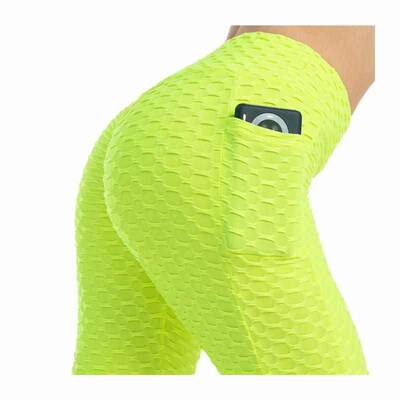 2019Pocket Yoga Pants High Elastic Sweat-Wicking Hip-Lifting
