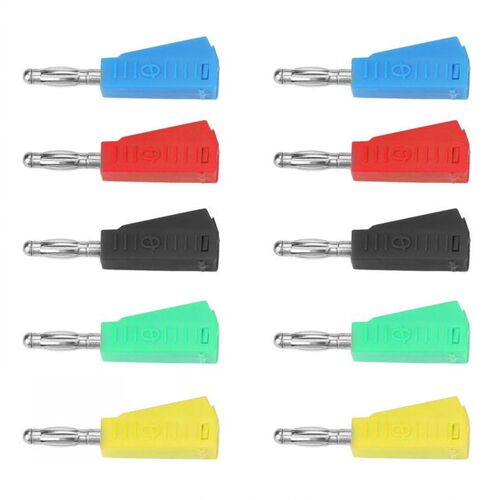 10pcs P3002 Test Probe Connector 4mm Nickel Plated Speaker B
