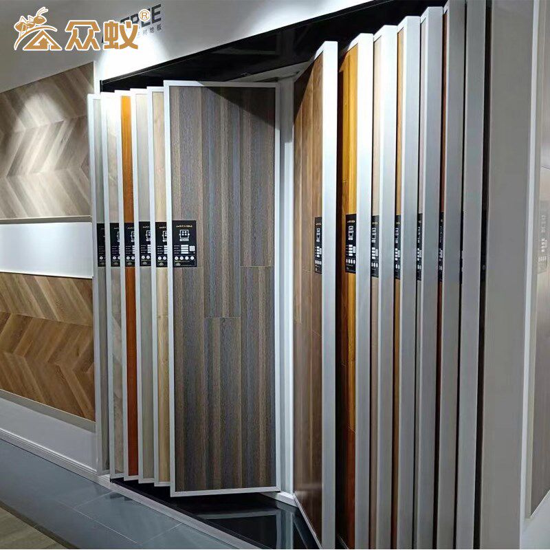 木地板展架翻页实木强化地板样品展示架推拉式艺术漆硅藻泥展柜