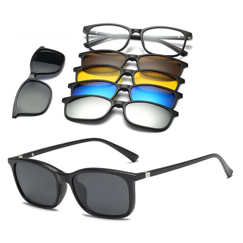 6 In 1 Custom Men Women Polarized Optical Magnetic Sunglasse