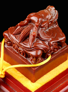 寿山石九龙传国玉玺摆件印章篆刻印玺手工刻字收藏书闲章姓名定制