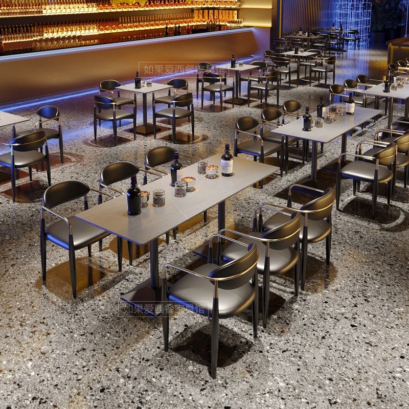 定制西餐厅烧烤店岩板桌子小酒馆奶茶咖啡厅沙发清吧酒吧桌椅,商业/办公家具,酒吧桌,淘宝优惠券,粉丝福利购,淘宝优惠卷