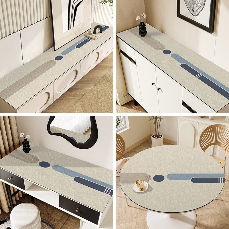 电视柜台面保护垫硅胶桌垫长条可裁剪防水防烫防滑免洗小清新桌布