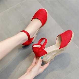 Espadrilles Wedges Woman Sandals Summer 2023 New In Ladies C