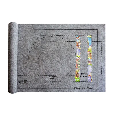 Jigsaw Puzzle Felt Mat Roll Play Blanket for Up to 1500 Piec