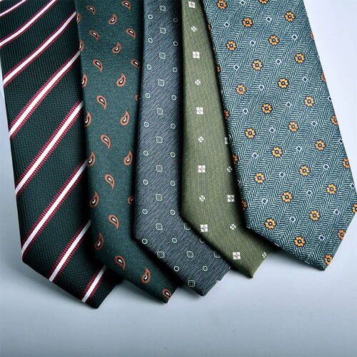 Green Necktie Ties For Men 7cm Premium Quality Teal Floral P