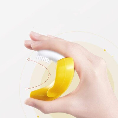 Banana Shape Safe Toddle Teether Baby Silicone Training Toot