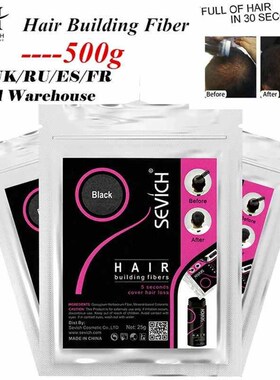 Sevich 500g Refill Hair Fiber Anti Hair Loss Product 10Color