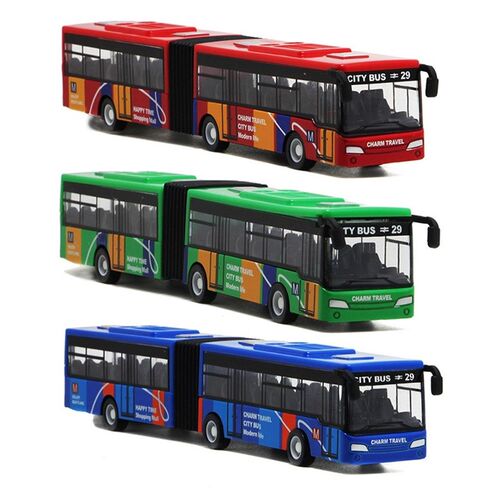 1/64 Diecast Alloy City Bus Pull Back Car Kids Toy Car Inert
