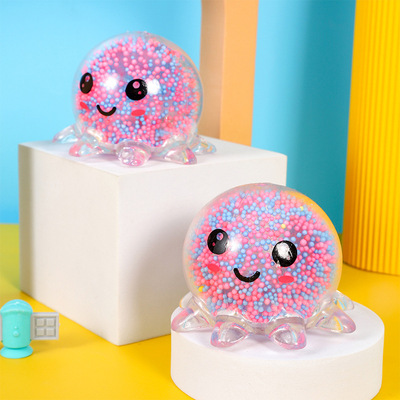 Squishy Mochi Fidget Toys octopus Stress ball发光章鱼捏捏乐