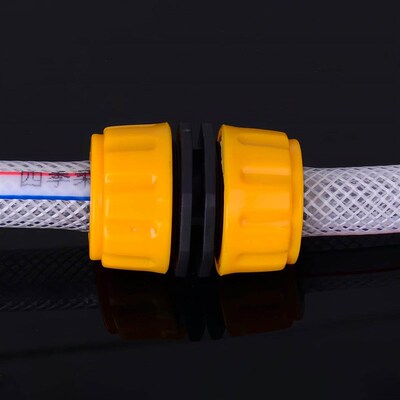 Quick-connect water pipe adapter, 1/4 inch to 3/8 inch (comm