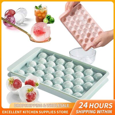 33 Ice Boll Cube Trays For Freezer Ice Ball Maker Mold Mini
