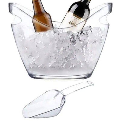 Wine Cooler Bucket Beverage Tub With 1 Scoops and Handle