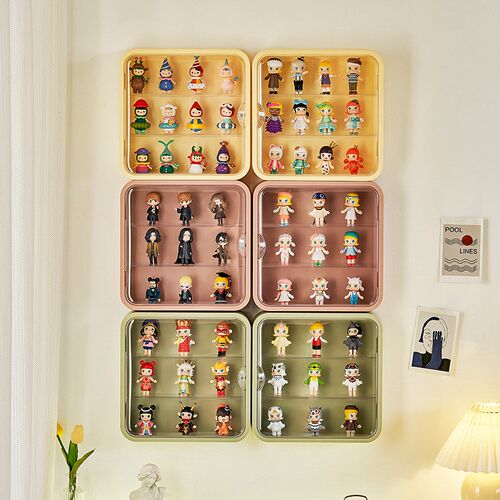Wall Mounted Showcase Clear Acrylic Blind Box Figures Displa