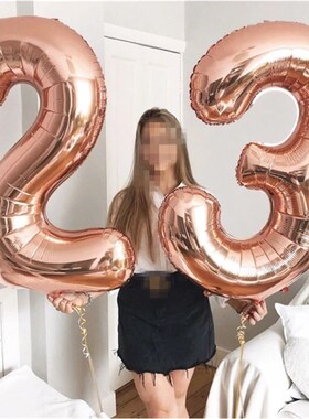 40Inch Big Fokil Birthday Balloons  Blue Helium Number Ballo