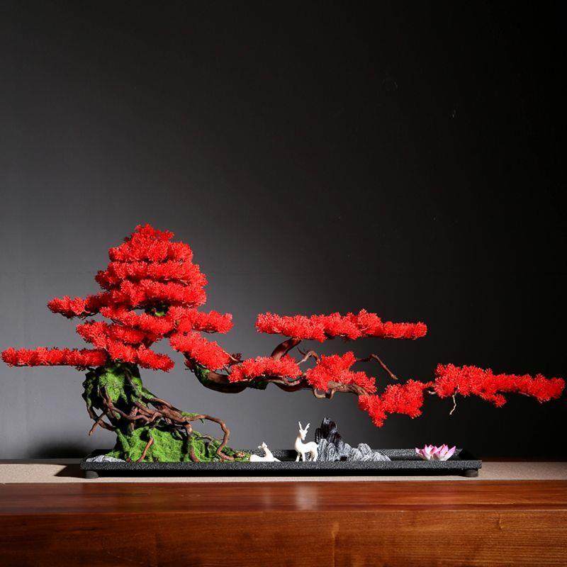 酒店样板房玄关装饰品仿真软装禅意绿植大型迎客松摆件,鲜花速递/花卉仿真/绿植园艺,割草机/草坪机,淘宝优惠券,粉丝福利购,淘宝优惠卷