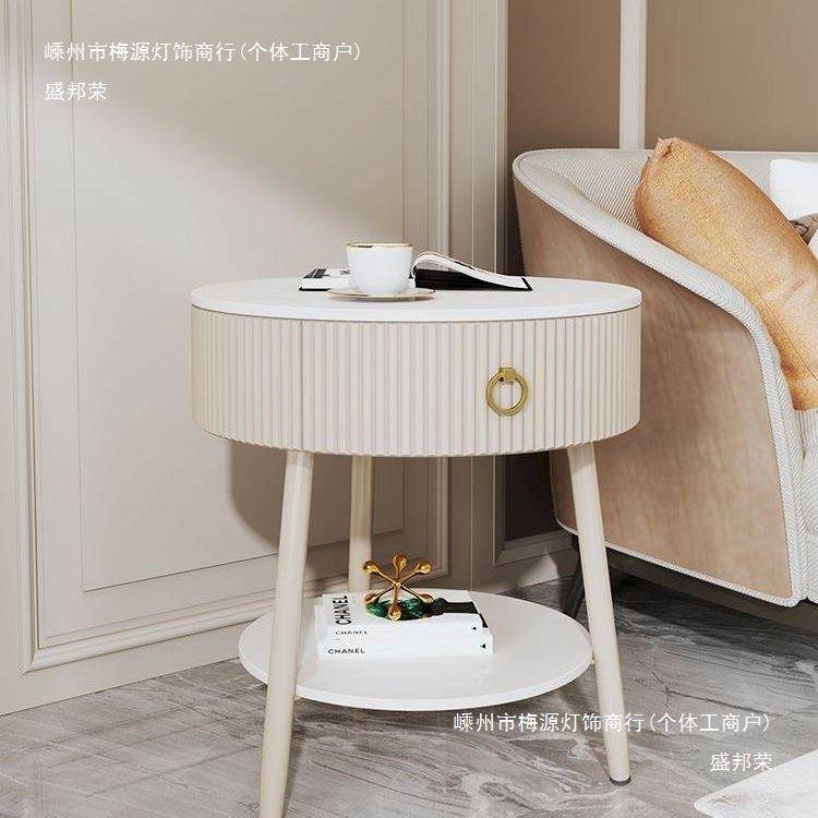 奶油客厅简约现代茶几侧边抽屉小边家用创意卧室沙发储物床头柜木,鲜花速递/花卉仿真/绿植园艺,割草机/草坪机,淘宝优惠券,粉丝福利购,淘宝优惠卷