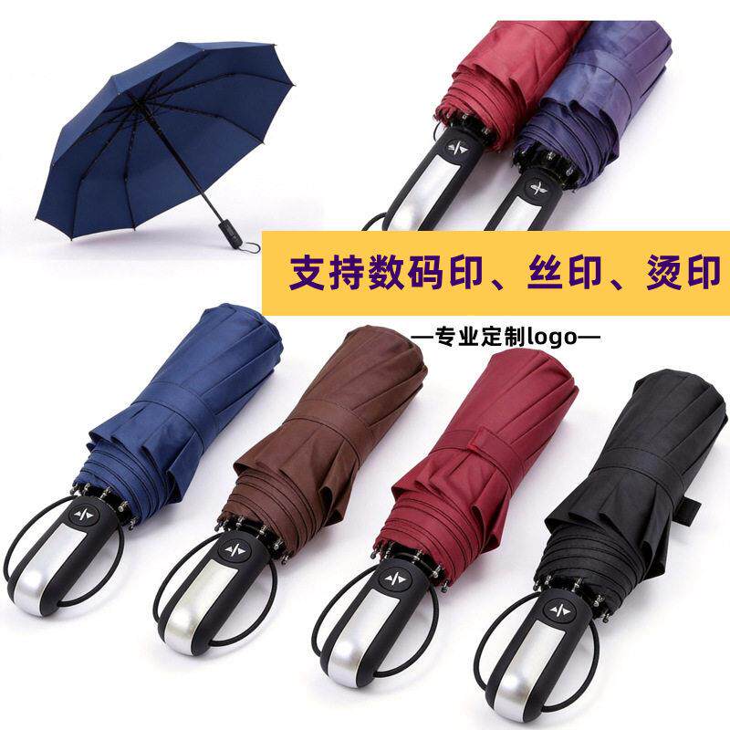 雨伞士自动10骨长柄直杆加大加固防台风超大号双人加厚直柄大伞