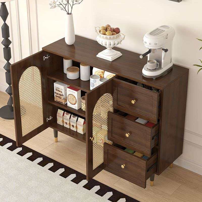 法式餐边柜现代简约藤编储物柜子家用餐厅茶水柜厨房收纳橱柜边柜,3C数码配件,其它配件,淘宝优惠券,粉丝福利购,淘宝优惠卷
