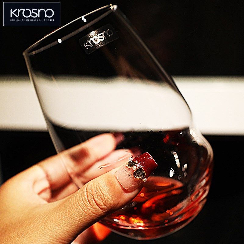 KROSNO进口水晶玻璃高调鸡尾酒杯果汁饮料呗可乐啤酒杯花茶水杯子