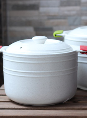 6L陶瓷砂锅 锂辉石 明火耐高温石锅炖锅汤锅 双耳汤煲硅胶把手
